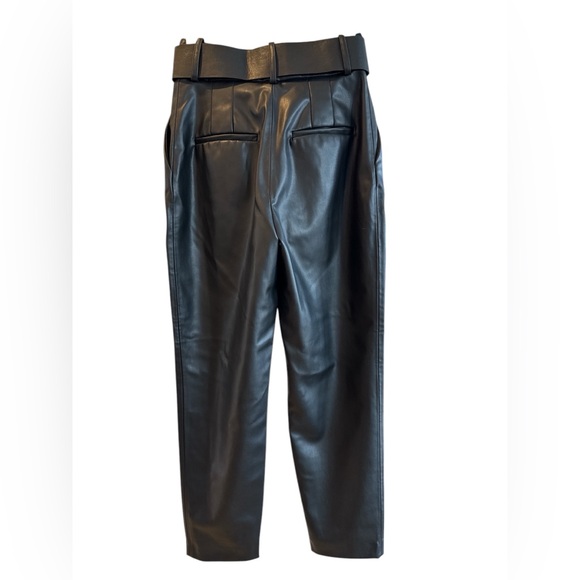 ZARA FAUX LEATHER PANT in BLACK - Picture 2 of 7